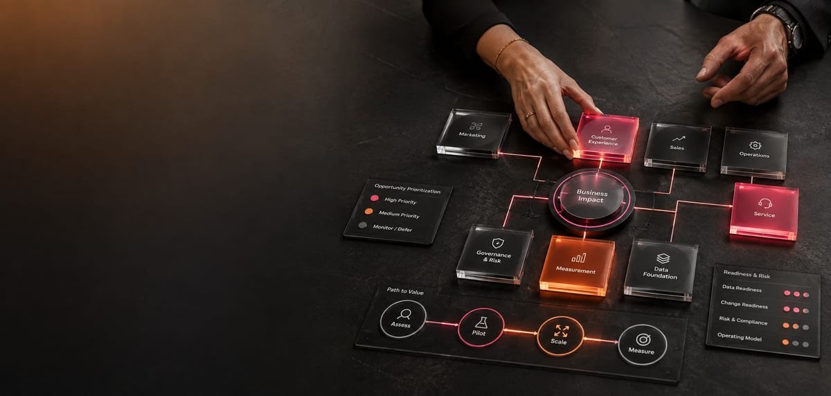 Hands adjusting a connected board of operational modules, representing continuous improvement